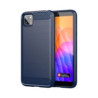 Θήκη Σιλικόνης Carbon TPU Fiber Brushed Huawei Y5p / Honor 9s Μπλε