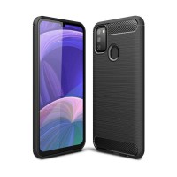 Θήκη Σιλικόνης Carbon TPU Fiber Brushed Samsung Galaxy M21 / Galaxy M30S Μαύρο