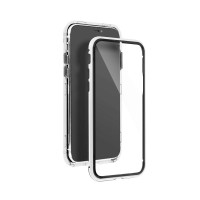 Μαγνητική Θήκη 360° front back Apple iPhone 12 Pro Max Ασημί