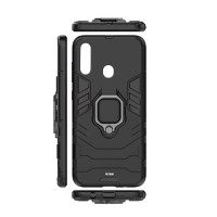 Ring Armor Kickstand magnetic car holder Samsung Galaxy A20s Μαύρο
