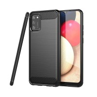 Θήκη Σιλικόνης Carbon TPU Fiber Brushed Samsung Galaxy A02s Μαύρο