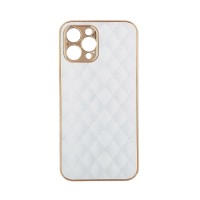 GKK Electroplate Glass Case Apple iPhone 12 Pro Cube Λευκό