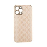 GKK Electroplate Glass Case Apple iPhone 12 Pro Cube Μπεζ