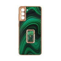 GKK Electroplate Glass Case with Holder Samsung Galaxy S21 Plus Πράσινο