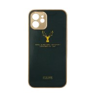 GKK Electroplate Glass Case Apple iPhone 12 Reindeer Πράσινο