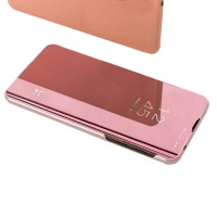 Clear View Cover Samsung Galaxy A02s Ροζ Χρυσό