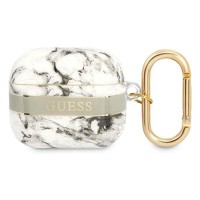 Θήκη Σιλικόνης Guess Marble Strap για Apple AirPods 3 Γκρι
