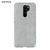 Θήκη Σιλικόνης Sonique Shiny Xiaomi Redmi 9 Ασημί