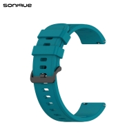 Λουράκι Σιλικόνης Soft Band Sonique 20mm για Amazfit GTS/GTS 2/GTS 2e/GTS 2mini/GTS3/GTR 42MM/BIP U/BIP/BIP lite/ZEPP E Πετρόλ