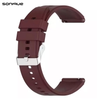 Λουράκι Σιλικόνης Smooth Band Sonique 22mm για Huawei Watch GT3/GT3 Pro 46mm/ GT2/GT2 Pro 46mm/ GT 42mm/46mm/GT 2e/3/3 Pro Μπορντώ