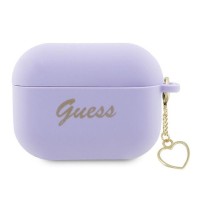 Θήκη Σιλικόνης Guess Charm Heart Collection για AirPods Pro 2 Λιλά