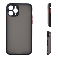 Θήκη Σιλικόνης Color Button Bumper Sonique Apple iPhone 11 Pro Μαύρο