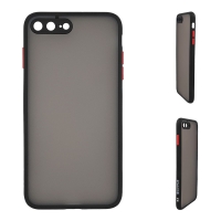 Θήκη Σιλικόνης Color Button Bumper Sonique Apple iPhone 7 Plus / iPhone 8 Plus Μαύρο