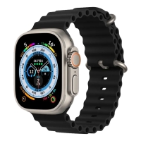 Λουράκι Σιλικόνης Ocean Band Sonique για Apple Watch (42/44/45/49MM) Μαύρο