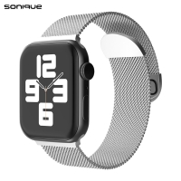 Λουράκι Stainless Steel Milanese Classic Sonique για Apple Watch (42/44/45/49MM) Ασημί