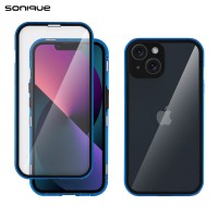 Μαγνητική Μεταλλική Θήκη 360° Full Protector Sonique για Apple iPhone 13 Μπλέ