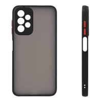 Θήκη Σιλικόνης Color Button Bumper Sonique Samsung Galaxy A23 5G / Galaxy A23 4G Μαύρο
