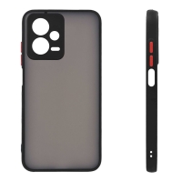 Θήκη Σιλικόνης Color Button Bumper Sonique Xiaomi Redmi Note 12 5G / Poco X5 5G Μαύρο