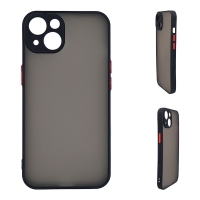 Θήκη Σιλικόνης Color Button Bumper Sonique Apple iPhone 15 Μαύρο