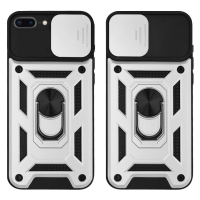 Θήκη Ring Armor CamPro Sonique για Apple iPhone 7 Plus / iPhone 8 Plus Ασημί