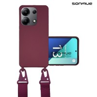 Θήκη Σιλικόνης με Strap CarryHang Sonique Xiaomi Redmi Note 13 4G Μπορντό