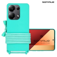 Θήκη Σιλικόνης με Κορδόνι CarryHang Sonique Xiaomi Redmi Note 13 Pro 4G / Poco M6 Pro 4G / Redmi Note 14S Γαλάζιο