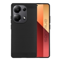 Θήκη Σιλικόνης Sonique Carbon Brushed Xiaomi Redmi Note 13 Pro 4G / Poco M6 Pro 4G / Redmi Note 14S Μαύρο