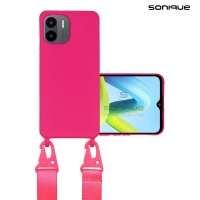 Θήκη Σιλικόνης με Strap CarryHang Sonique Xiaomi Redmi A1 / Redmi A2 Φουξ