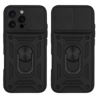 Θήκη Ring Armor CamPro Sonique για Apple iPhone 16 Pro Max Μαύρο