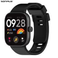 Λουράκι Σιλικόνης Sonique Color για Xiaomi Redmi Watch 4 Μαύρο