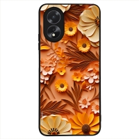 Θήκη Sonique 3D Flower Series για Oppo A38 Πορτοκαλί