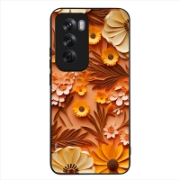 Θήκη Sonique 3D Flower Series για Oppo Reno12 Pro 5G Πορτοκαλί