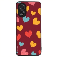 Θήκη Sonique Heart Series για Oppo A38 Μπορντώ