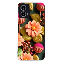Θήκη Sonique 3D Flower Series για Motorola Moto G34 5G Σομόν