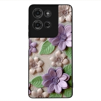 Θήκη Sonique 3D Flower Series για Motorola Moto G75 5G Βιολετί