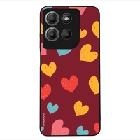 Θήκη Sonique Heart Series για Motorola Moto G15 4G / Moto G15 Power Μπορντώ