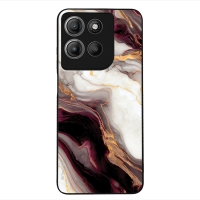 Θήκη Sonique Marble Series για Motorola Moto G15 4G / Moto G15 Power Μπορντώ
