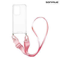 Θήκη Σιλικόνης με Strap Sonique Armor Clear Honor 200 Lite 5G Ροζ