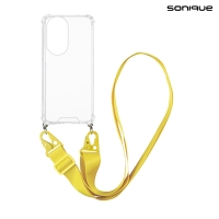Θήκη Σιλικόνης με Strap Sonique Armor Clear Honor 200 Pro 5G Κίτρινο