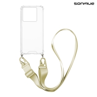 Θήκη Σιλικόνης με Strap Sonique Armor Clear Xiaomi Poco M7 Pro 5G Μπεζ