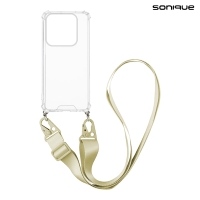Θήκη Σιλικόνης με Strap Sonique Armor Clear Xiaomi Redmi Note 14 5G Μπεζ