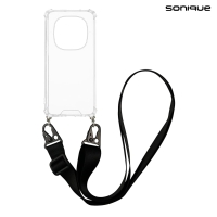Θήκη Σιλικόνης με Strap Sonique Armor Clear Xiaomi Redmi Note 14 Pro 5G / Redmi Note 14 Pro Plus 5G / Poco X7 5G Μαύρο