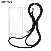Θήκη Σιλικόνης με Κορδόνι Sonique Armor Clear Honor Magic7 Pro 5G Μαύρο