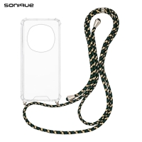 Θήκη Σιλικόνης με Κορδόνι Sonique Armor Clear Honor Magic7 Pro 5G Rainbow Πράσινο