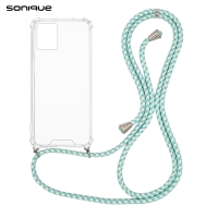 Θήκη Σιλικόνης με Κορδόνι Sonique Armor Clear Motorola Moto G53 5G Rainbow Βεραμάν