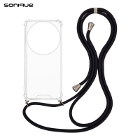 Θήκη Σιλικόνης με Κορδόνι Sonique Armor Clear Xiaomi Xiaomi 15 Ultra 5G Μαύρο