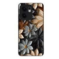 Θήκη Sonique 3D Flower Series για Oppo Reno13 F 5G / Oppo Reno13 FS 5G Γκρι