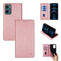 Θήκη Πορτοφόλι Vintage Magnet Wallet Sonique Motorola Moto G05 4G / Moto E15 4G Ροζ Χρυσό