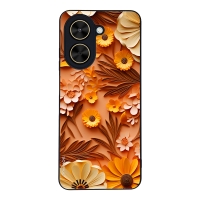 Θήκη Sonique 3D Flower Series για Xiaomi Poco C71 4G Πορτοκαλί