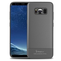 iPaky Carbon Fiber flexible TPU Samsung Galaxy S8 Plus Γκρι
